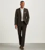 Slim Fit Dark Brown Solid Suit sold by Tip Top
