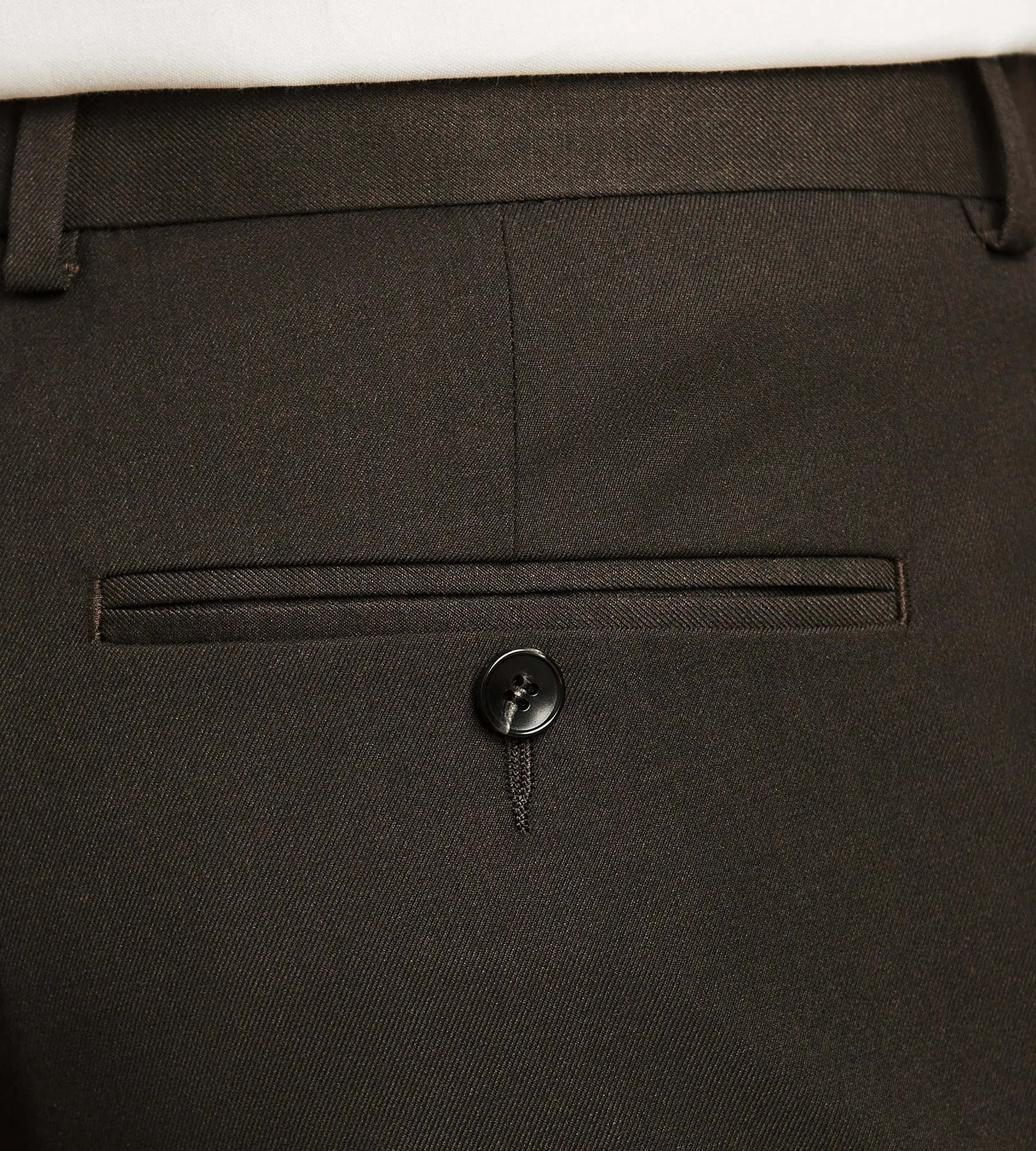 Slim Fit Dark Brown Solid Suit Pants sold by Tip Top product image thumbnail 4