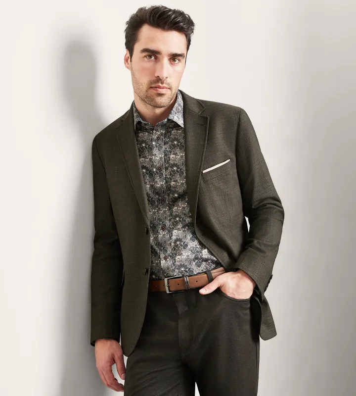 Modern Fit Woven Texture Sport Jacket sold by Tip Top