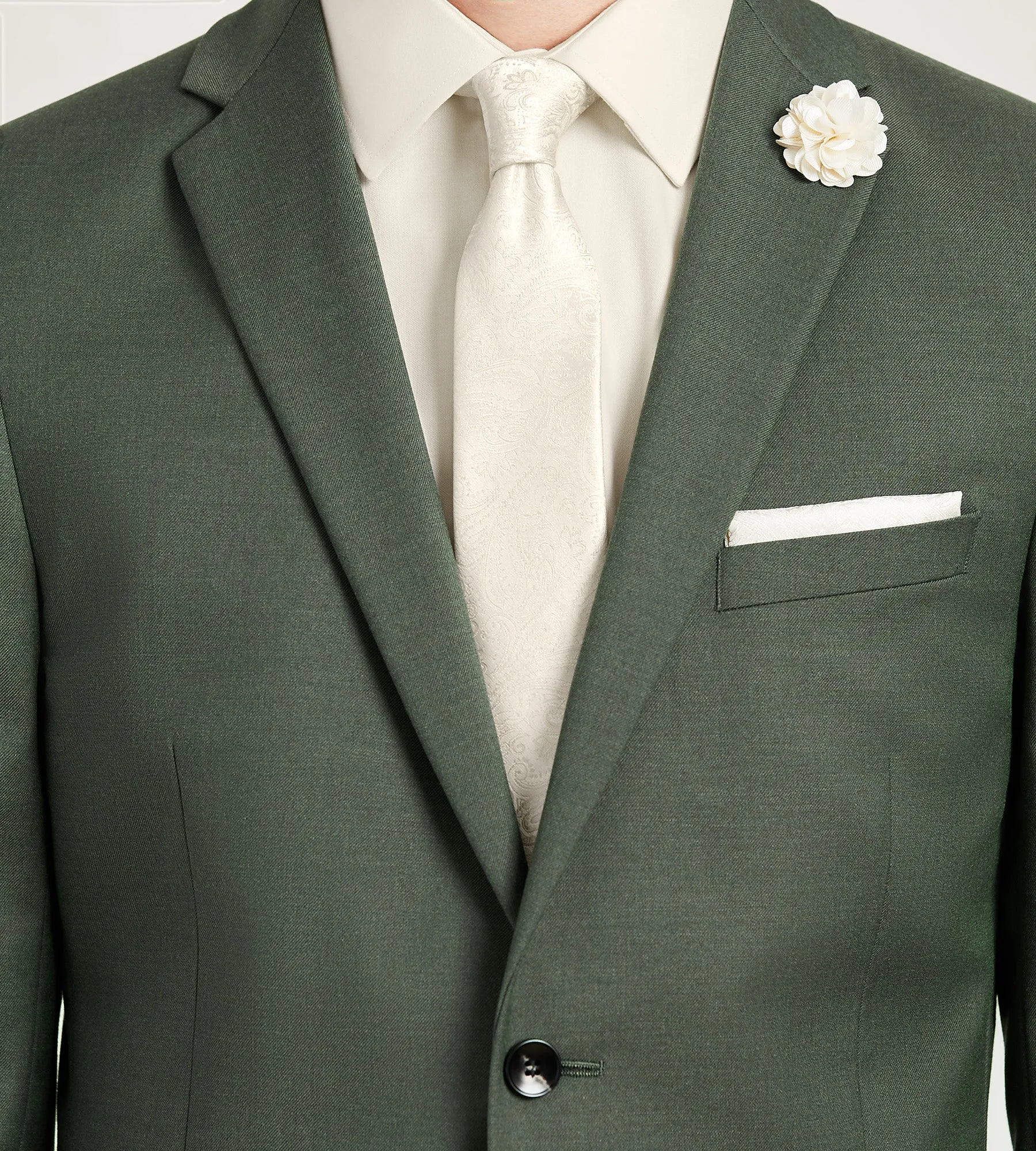 Modern Fit Olive Solid Suit sold by Tip Top product image thumbnail 3