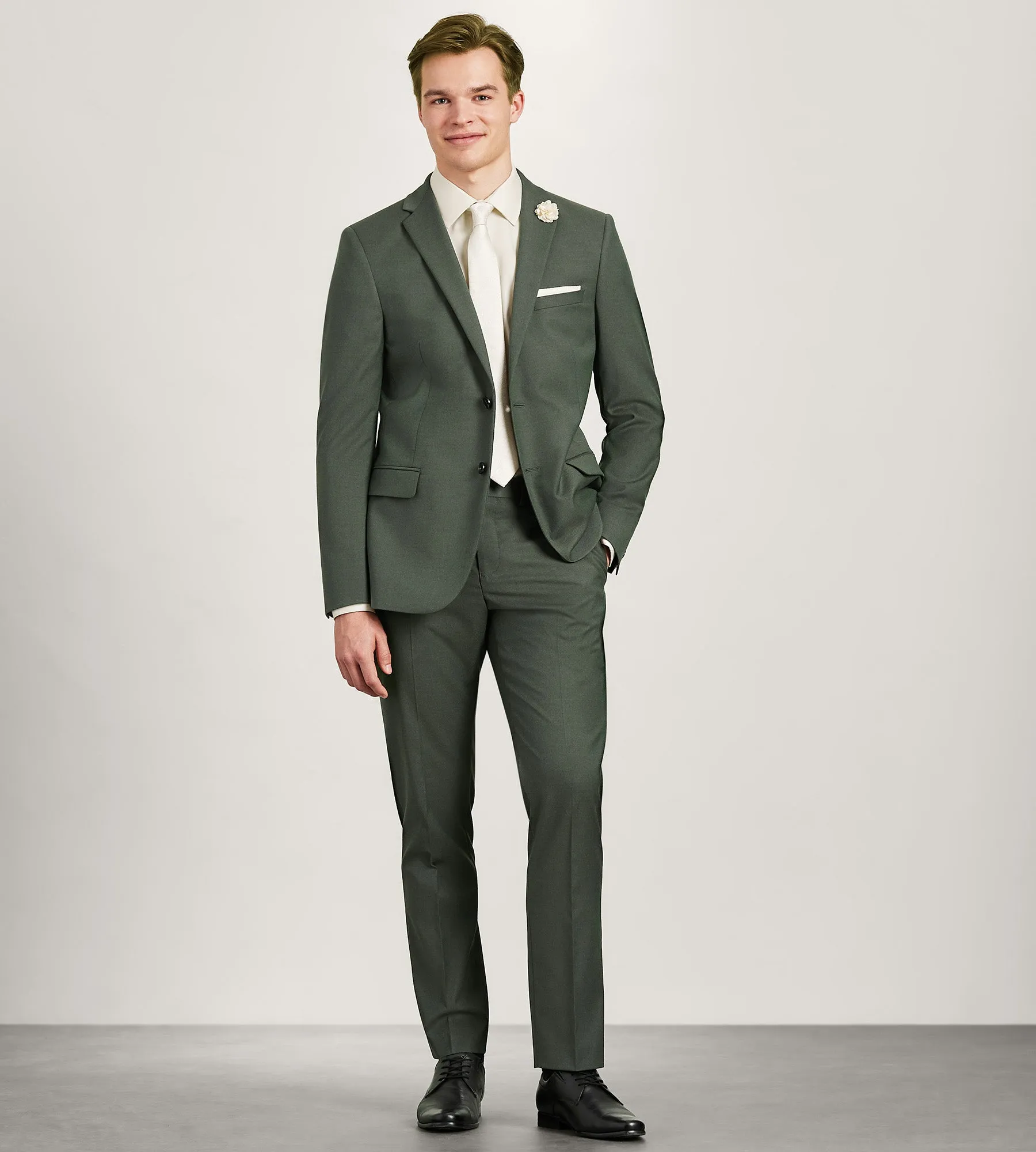 Modern Fit Olive Solid Suit Jacket sold by Tip Top product image thumbnail 2