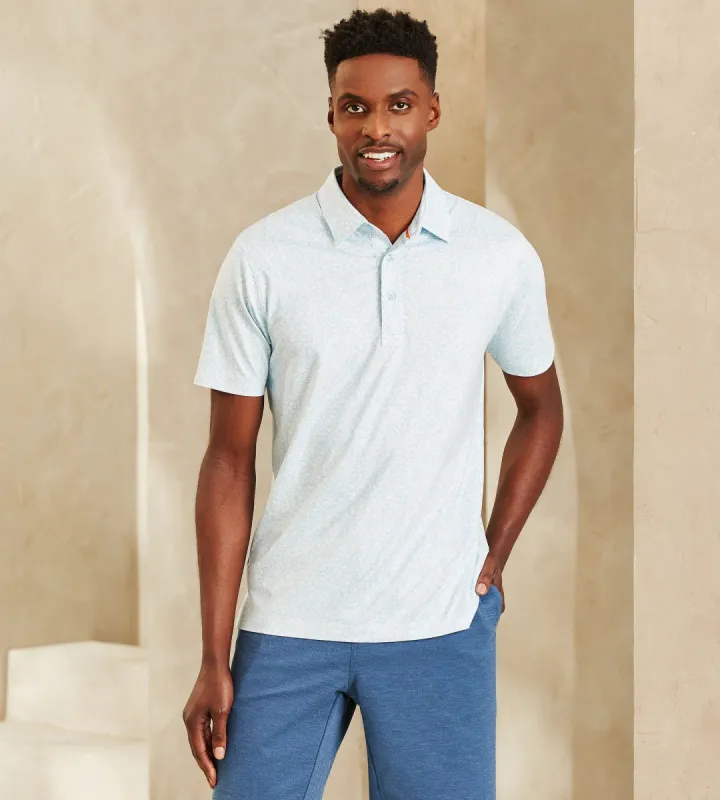 Modern Fit Short-Sleeve Fish Print Performance Polo sold by Tip Top
