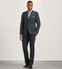 Modern Fit Navy Plaid Suit sold by Tip Top