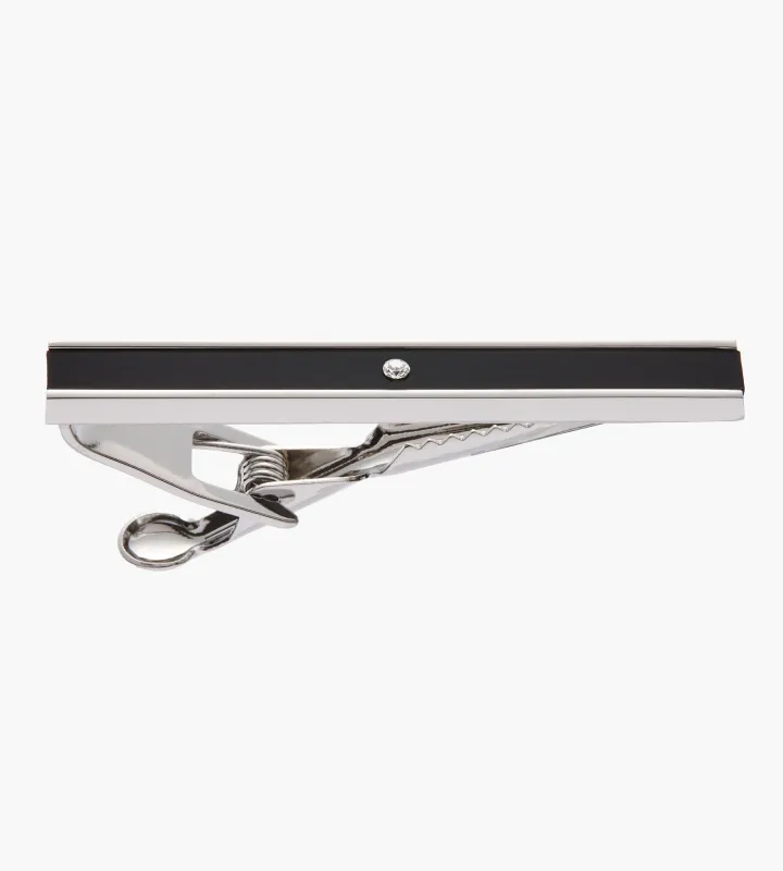 Black Crystal Tie Bar made by Tip Top