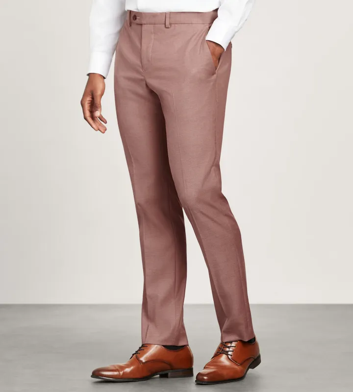 Slim Fit Dark Rose Solid Suit Pants sold by Tip Top