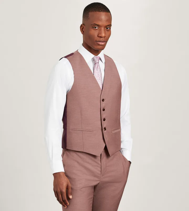 Dark Rose Solid Suit Vest sold by Tip Top