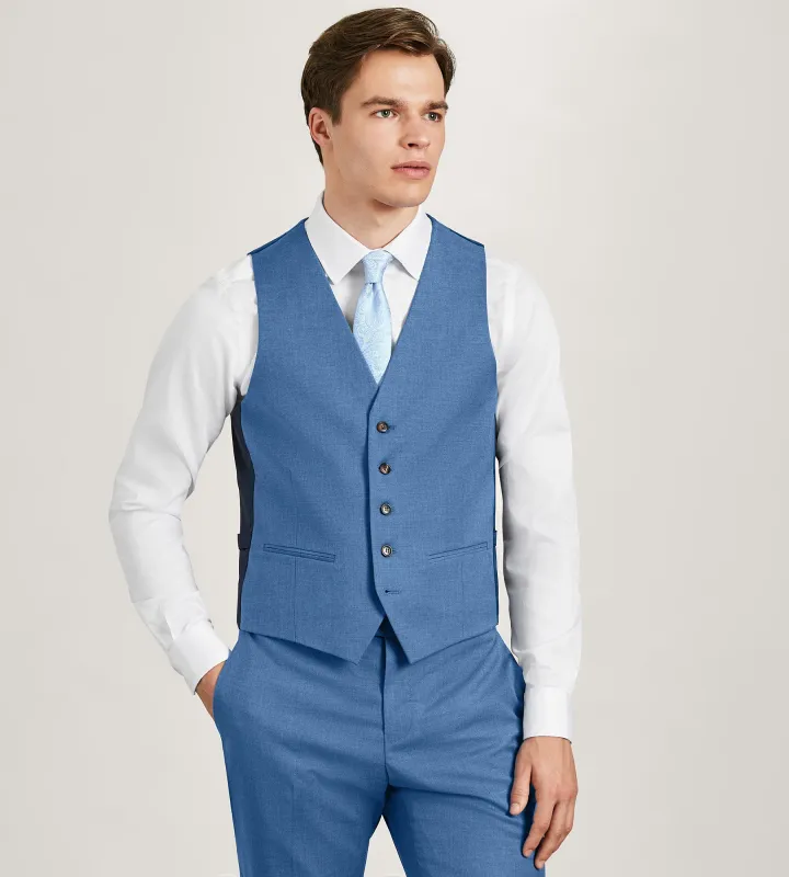 Denim Solid Suit Vest sold by Tip Top