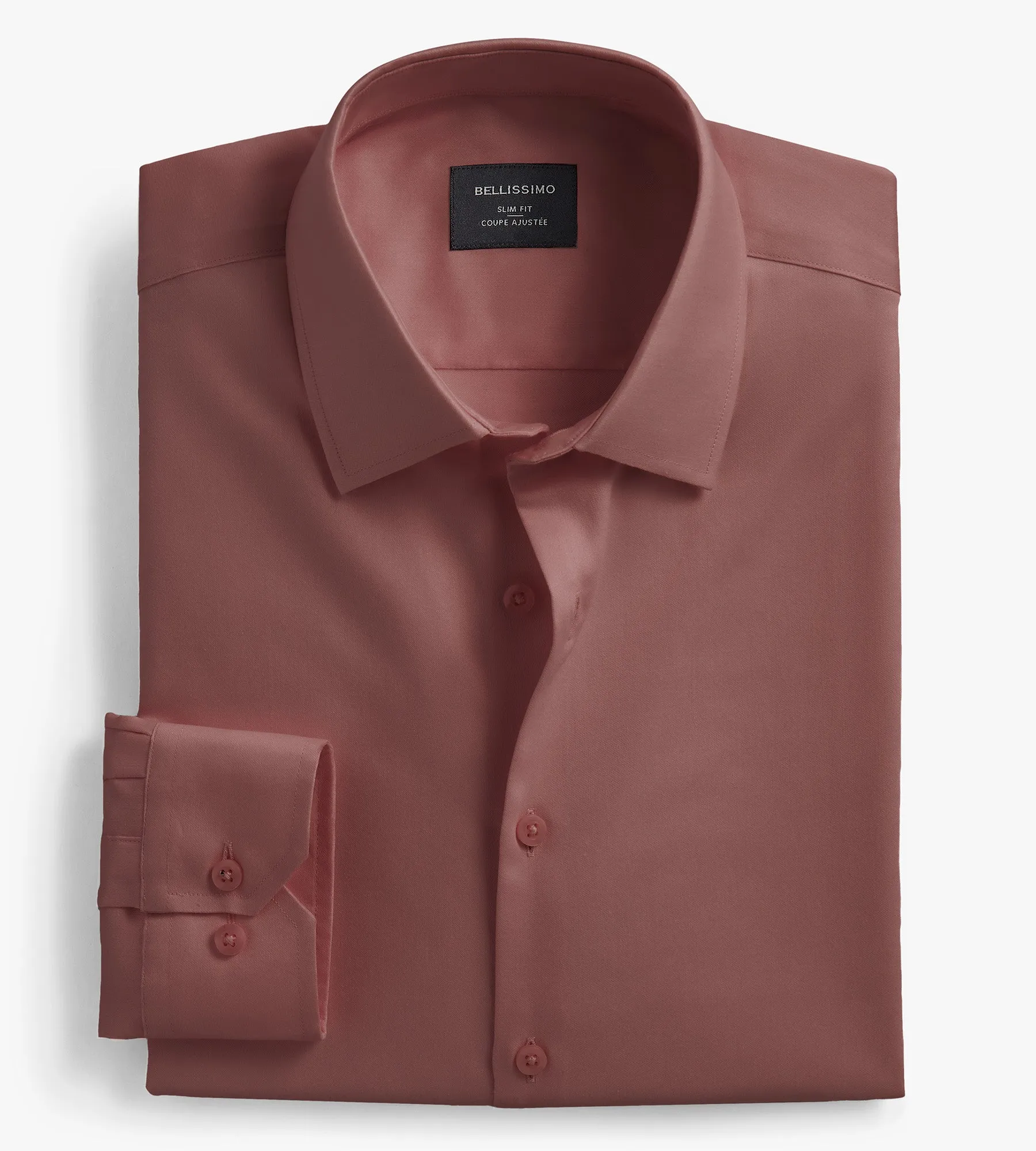 Slim Fit Non- Iron Sateen Dress Shirt sold by Tip Top