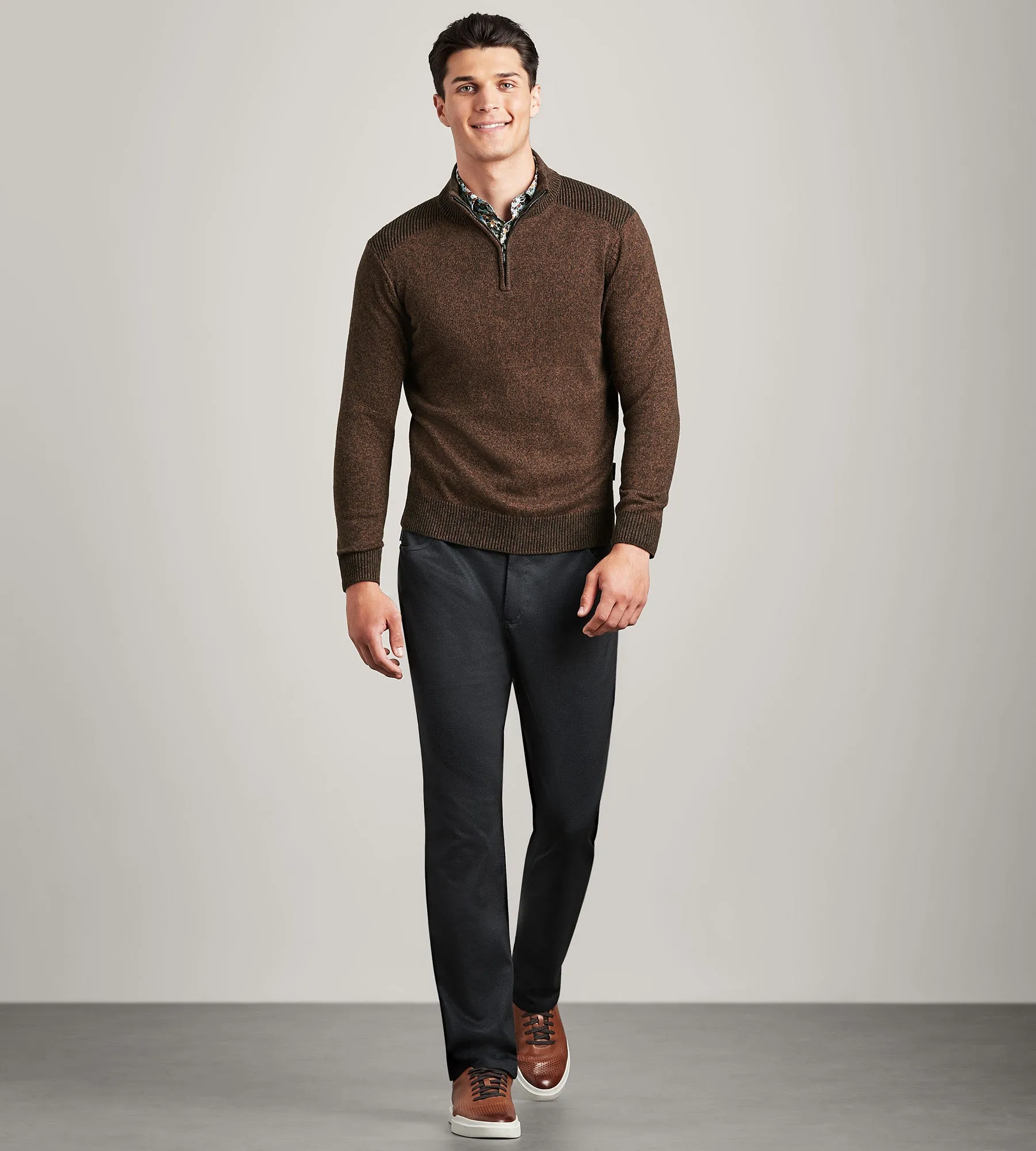 Long Sleeve 1/4 Zip Sweater sold by Tip Top product image thumbnail 3