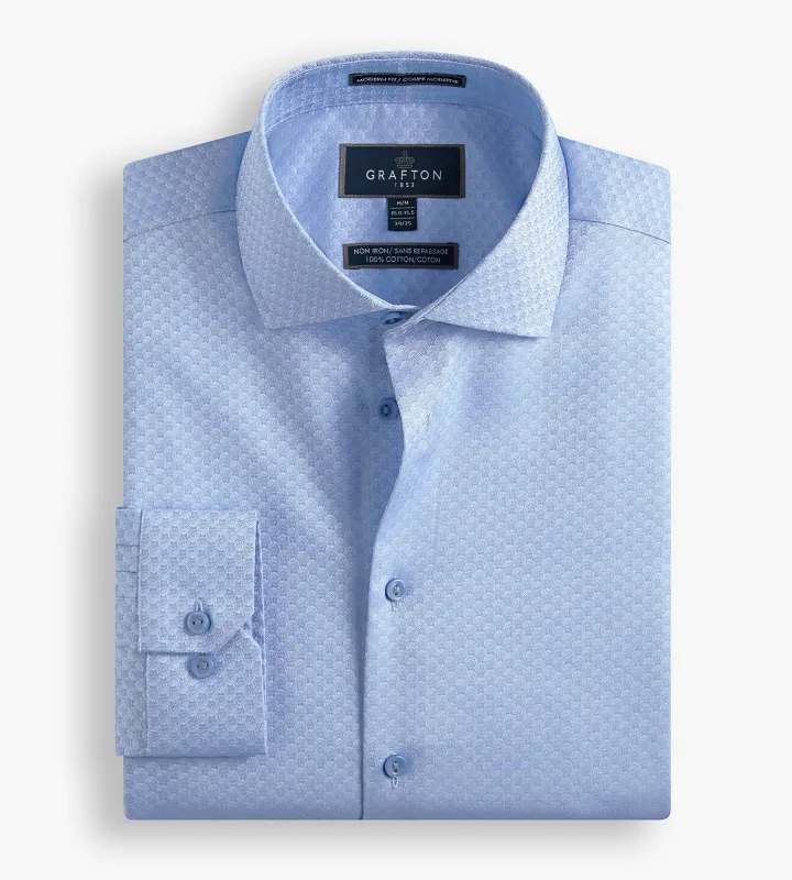 Modern Fit Jacquard Non-Iron Dress Shirt sold by Tip Top