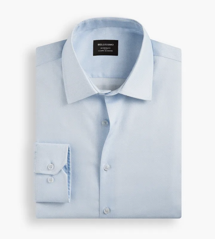 Modern Fit Non- Iron Printed Sateen Dress Shirt sold by Tip Top