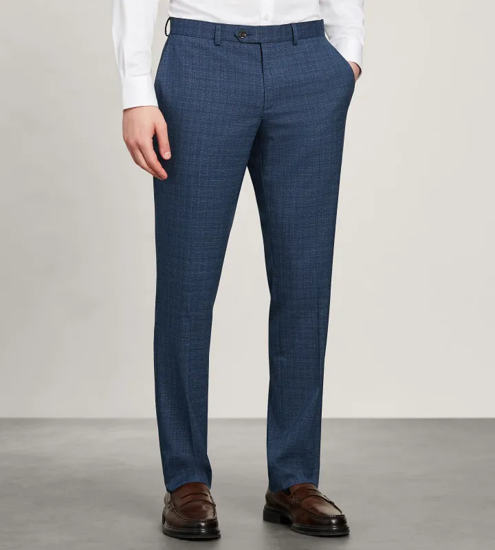 Slim Fit Blue Check Suit Pants sold by Tip Top