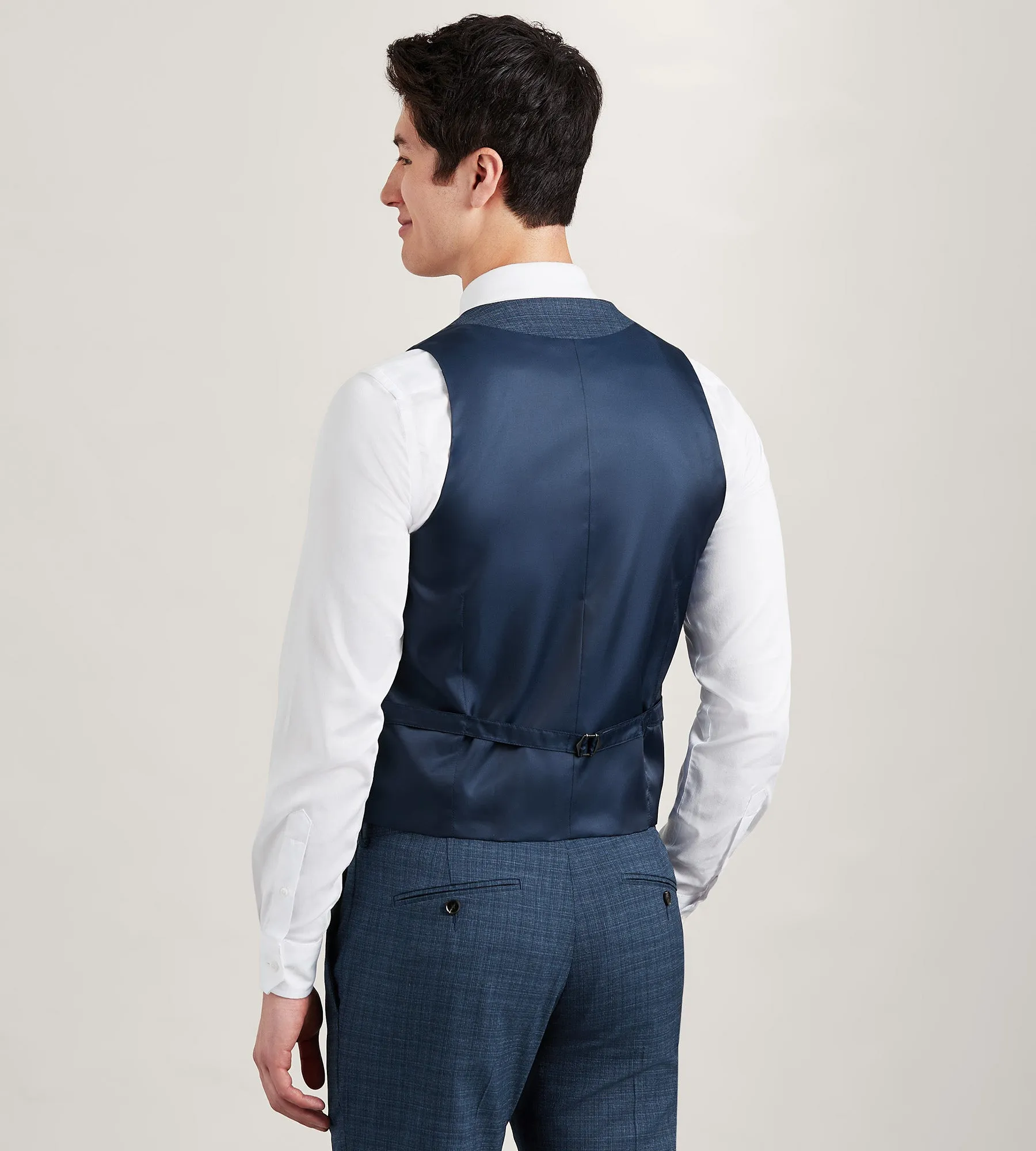 Blue Check Suit Vest sold by Tip Top product image thumbnail 3