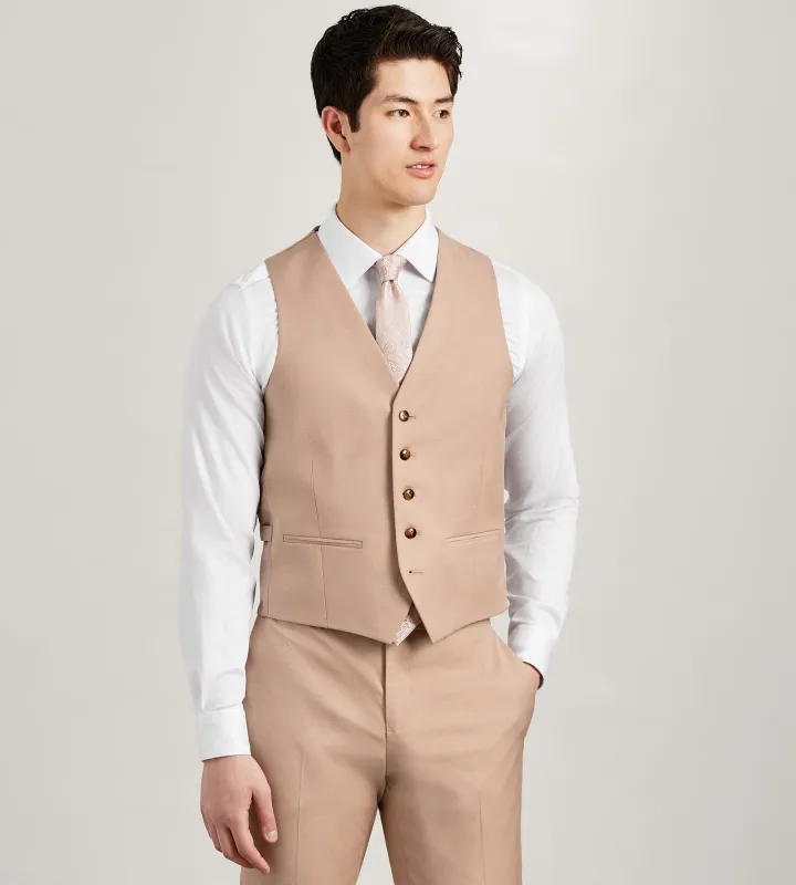Blush Solid Suit Vest sold by Tip Top