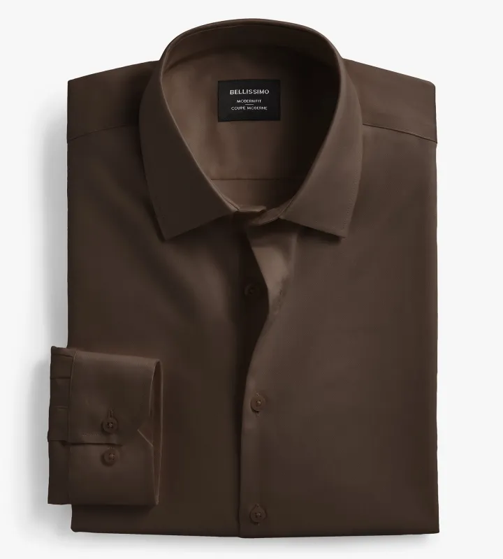 Modern Fit Non- Iron Sateen Dress Shirt sold by Tip Top
