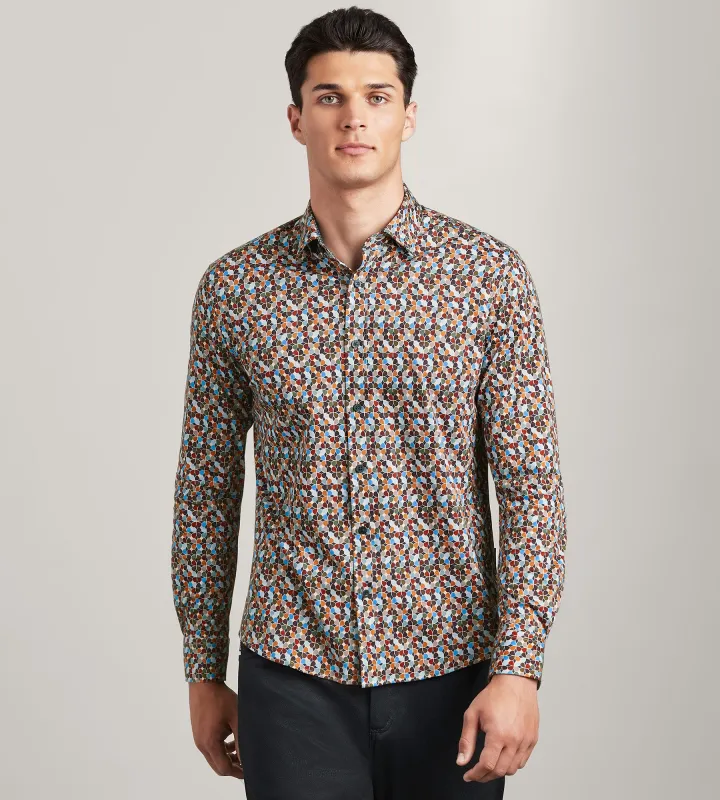 Long Sleeve 360 Stretch Printed Casual Shirt sold by Tip Top
