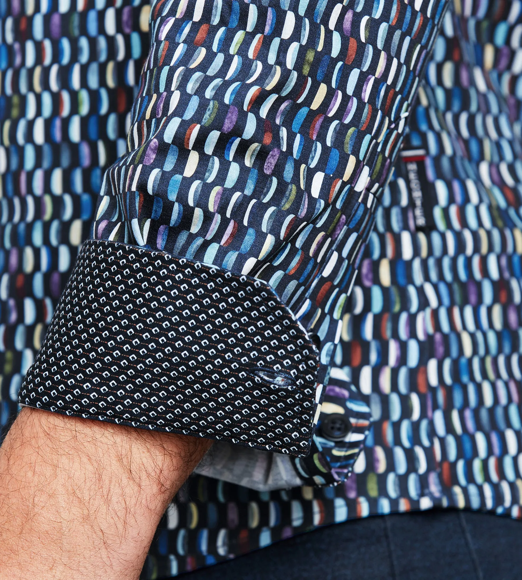 Long Sleeve 360 Stretch Printed Casual Shirt sold by Tip Top product image thumbnail 3