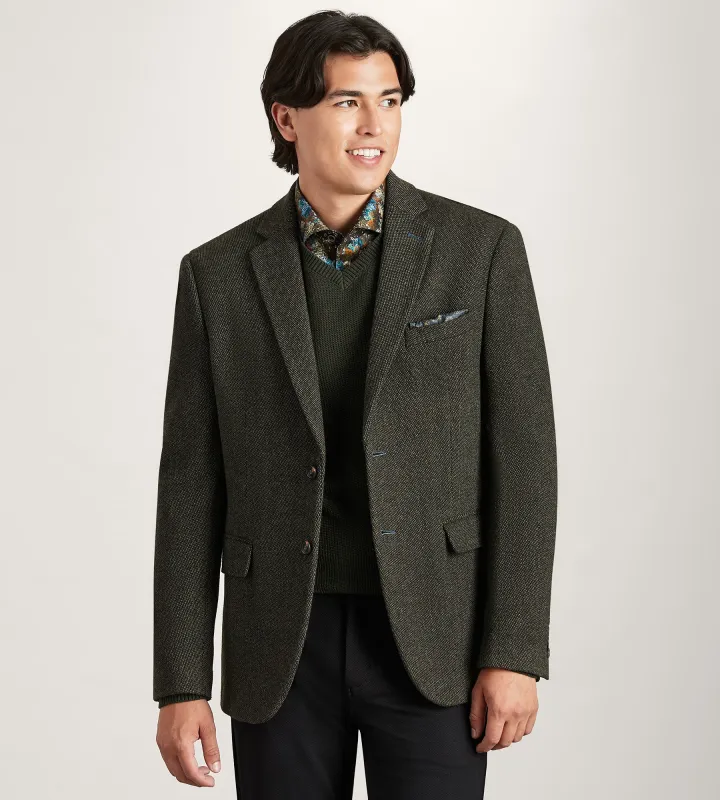 Modern Fit Woven Tweed Sport Jacket sold by Tip Top