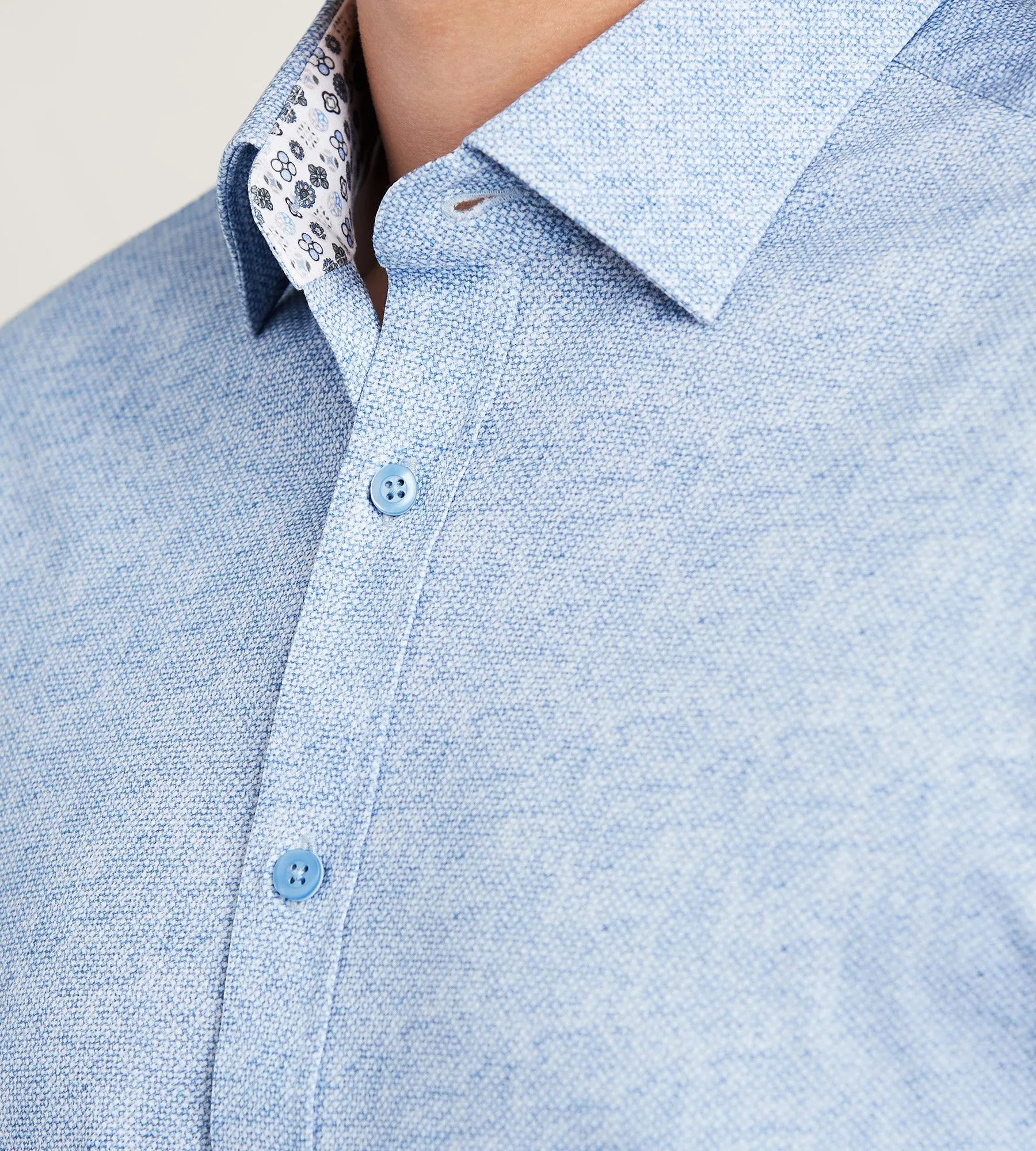 Long Sleeve 360 Stretch Jacquard Casual Shirt sold by Tip Top product image thumbnail 2