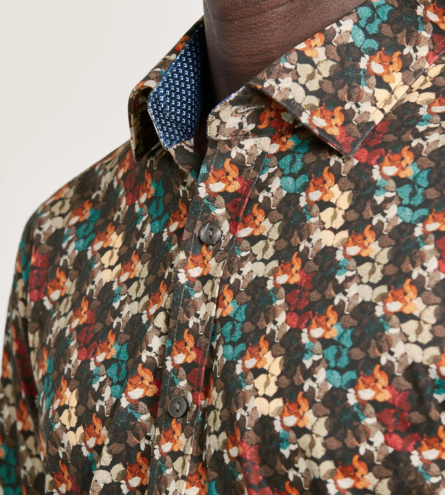 Long Sleeve 360 Stretch Printed Casual Shirt sold by Tip Top product image thumbnail 2