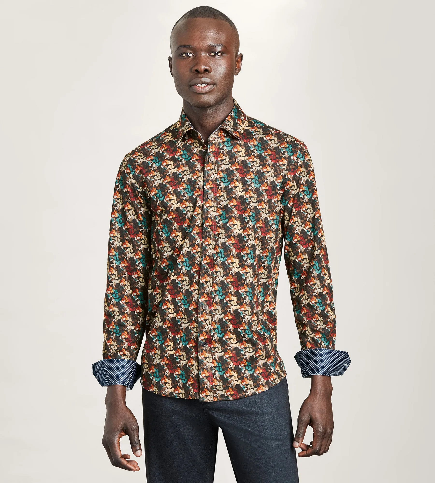 Long Sleeve 360 Stretch Printed Casual Shirt sold by Tip Top