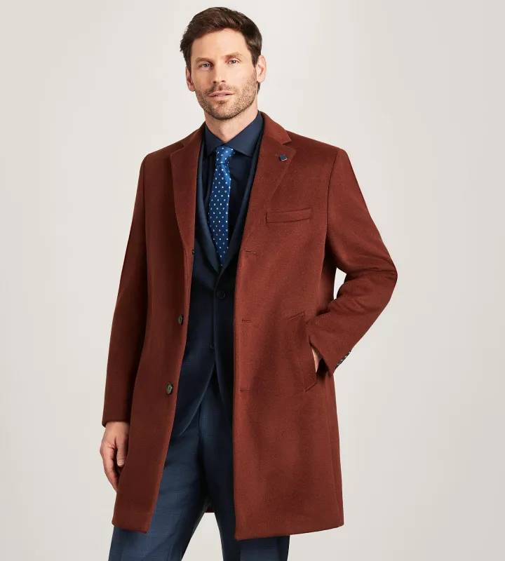Modern Fit Water-Resistant Long Wool Coat sold by Tip Top
