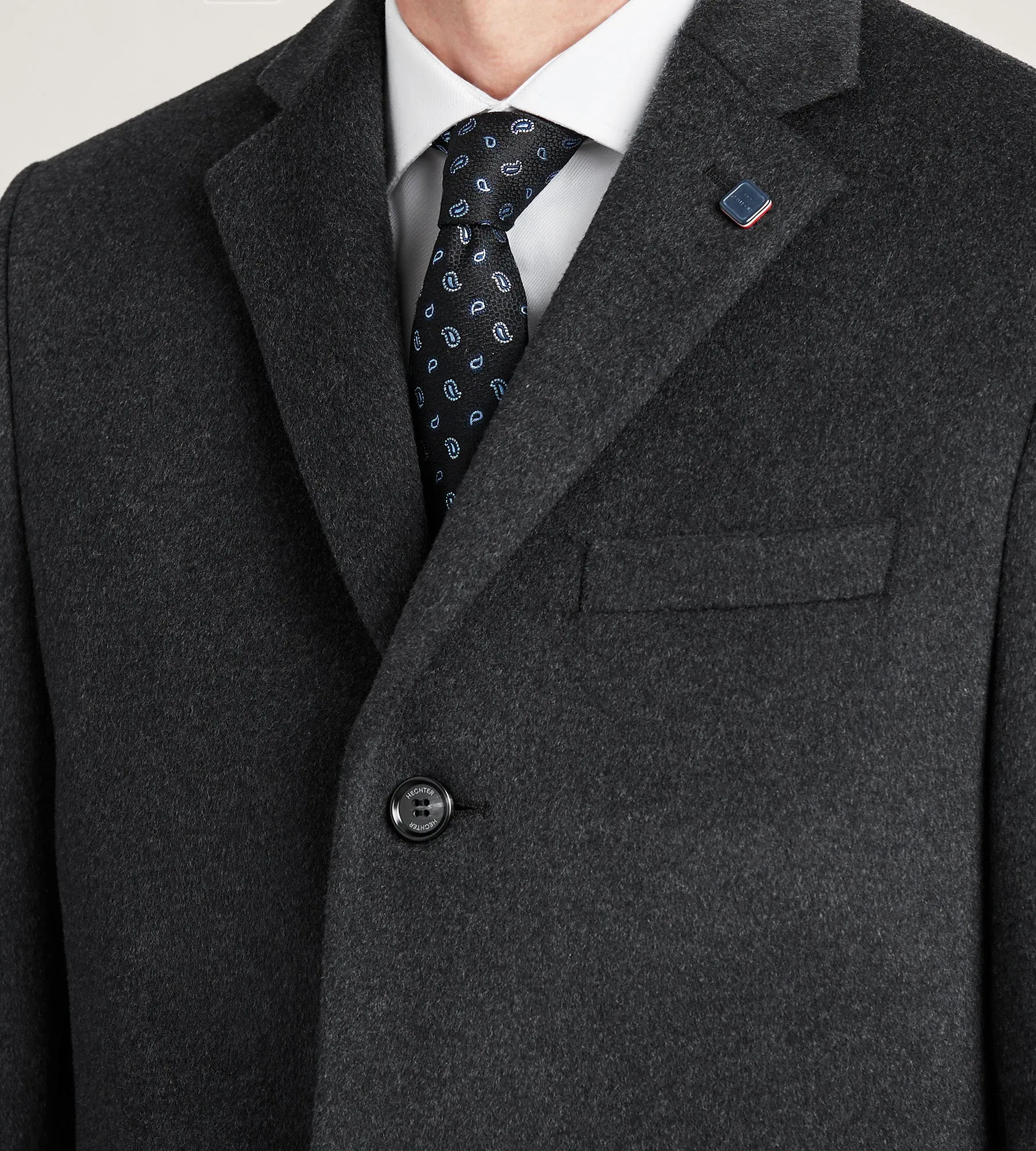 Modern Fit Water-Resistant Long Wool Coat sold by Tip Top product image thumbnail 2