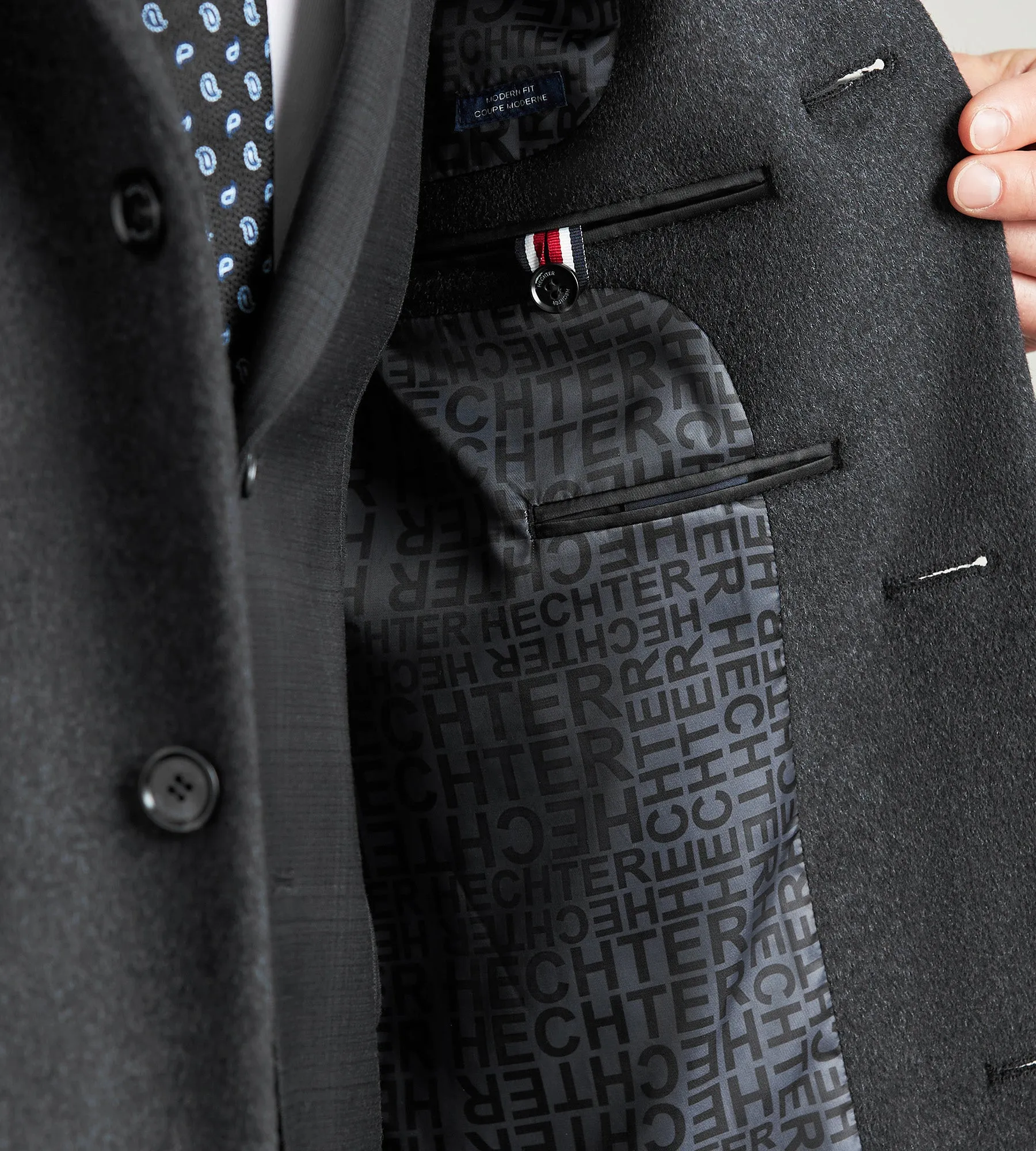 Modern Fit Water-Resistant Long Wool Coat sold by Tip Top product image thumbnail 4