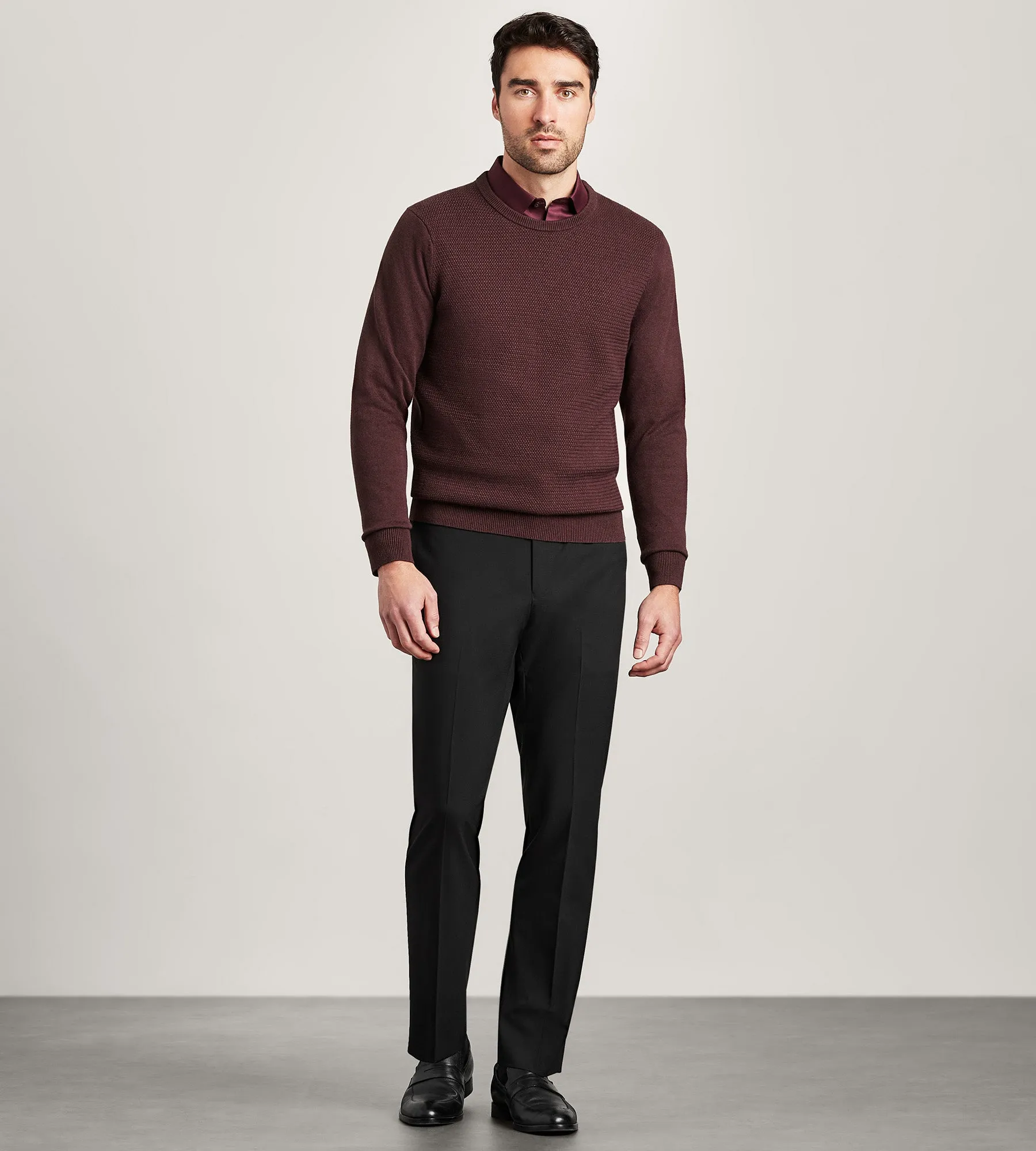 Long Sleeve Cotton Merino Blend Crew Neck Sweater sold by Tip Top product image thumbnail 3