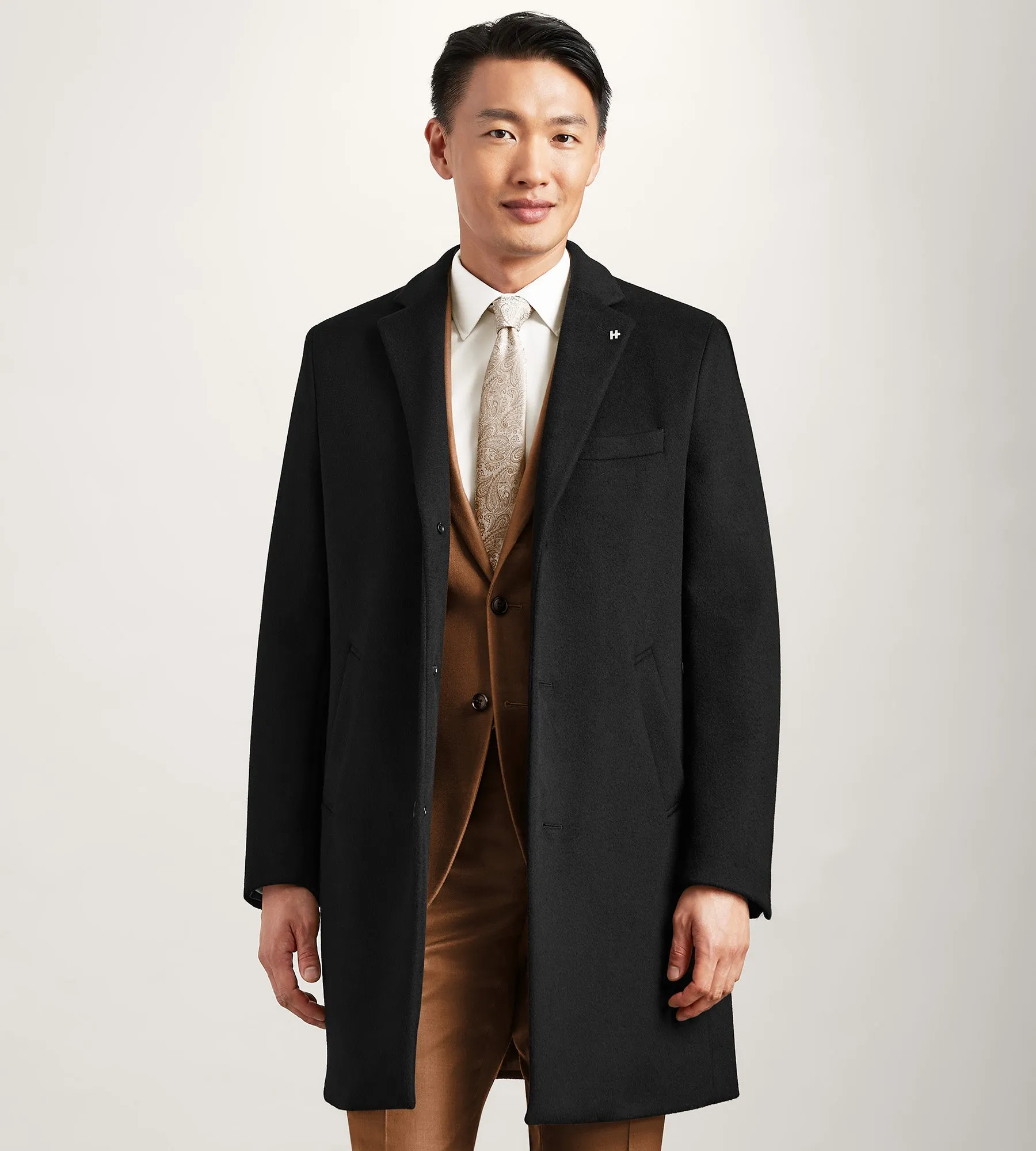 Modern Fit Water-Resistant Long Wool Coat sold by Tip Top