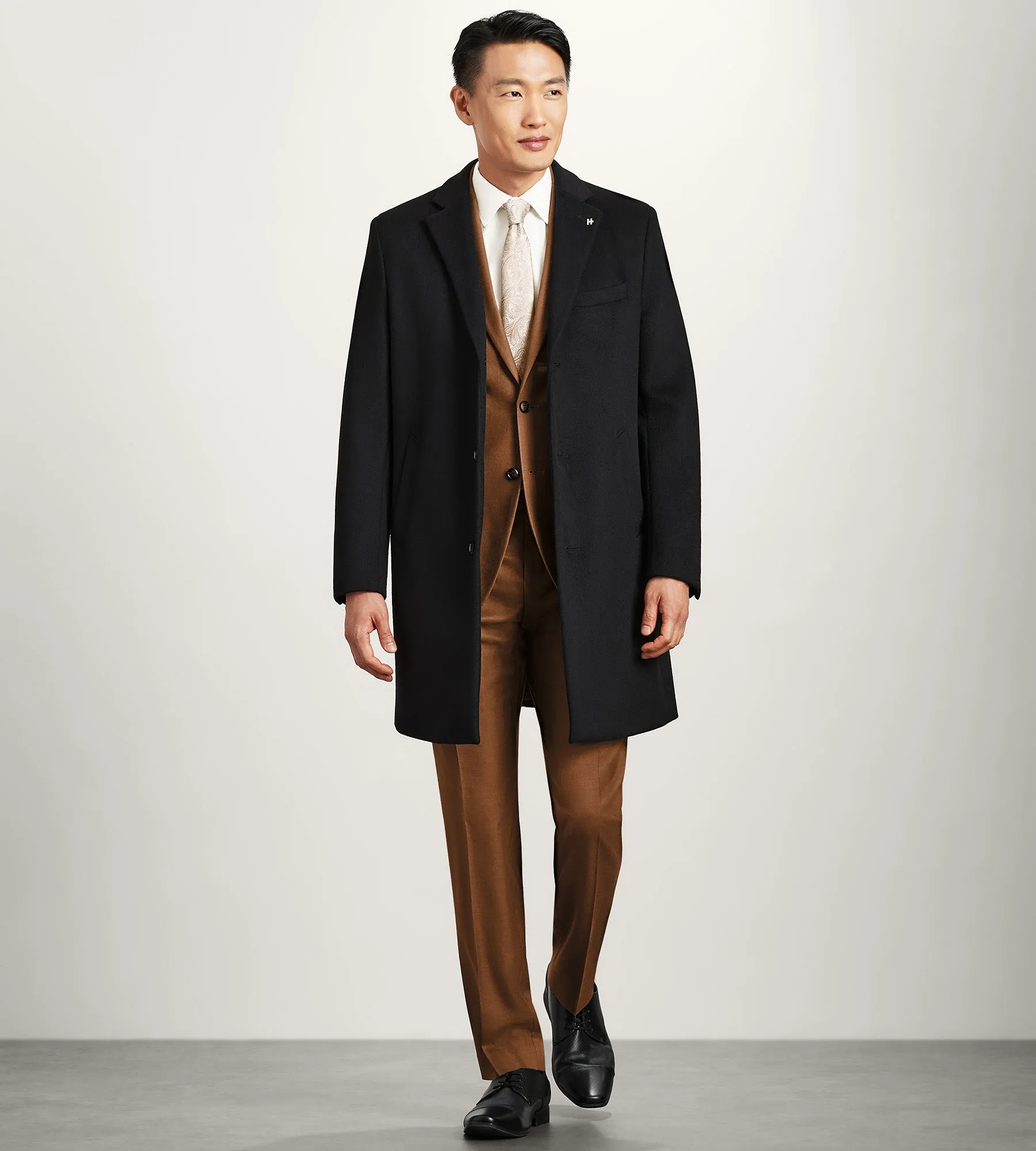 Modern Fit Water-Resistant Long Wool Coat sold by Tip Top product image thumbnail 5