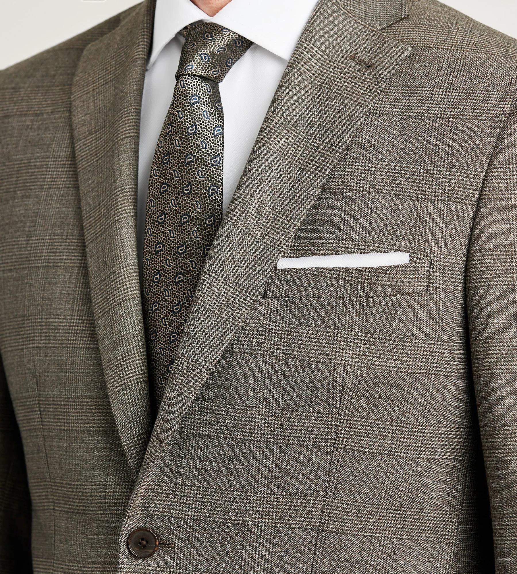 Modern Fit Brown Plaid Suit Jacket sold by Tip Top product image thumbnail 2