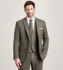 Modern Fit Brown Plaid Suit Vest sold by Tip Top