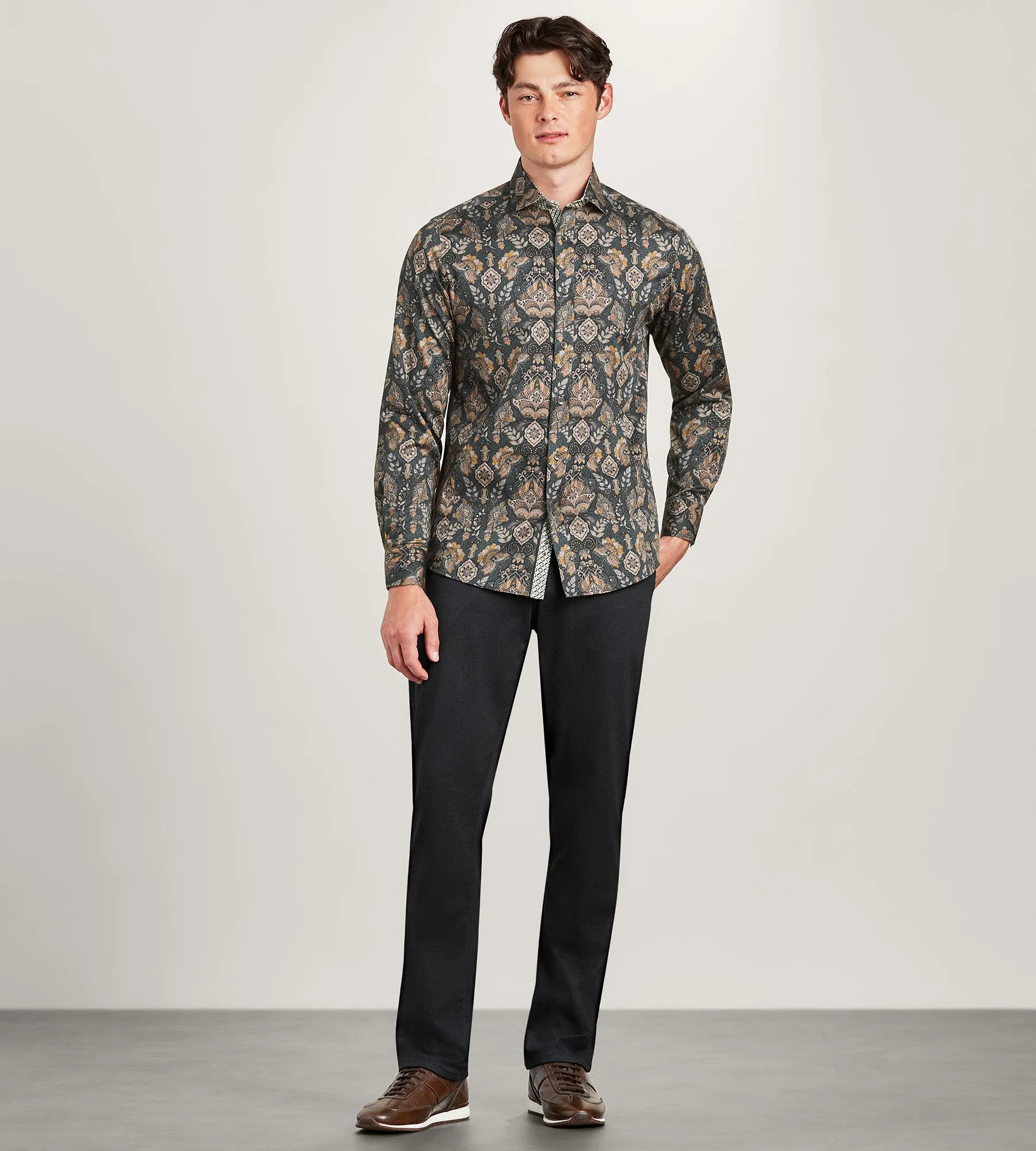 Long Sleeve Floral Print Casual Shirt sold by Tip Top product image thumbnail 4