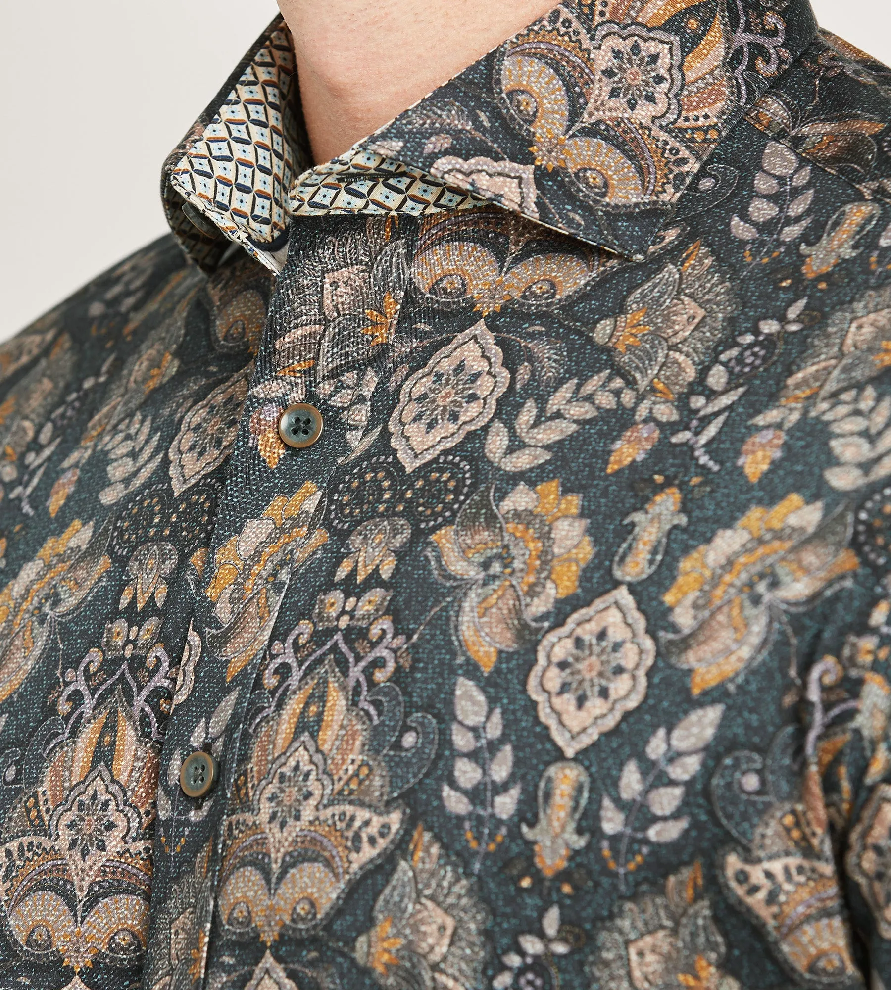 Long Sleeve Floral Print Casual Shirt sold by Tip Top product image thumbnail 2