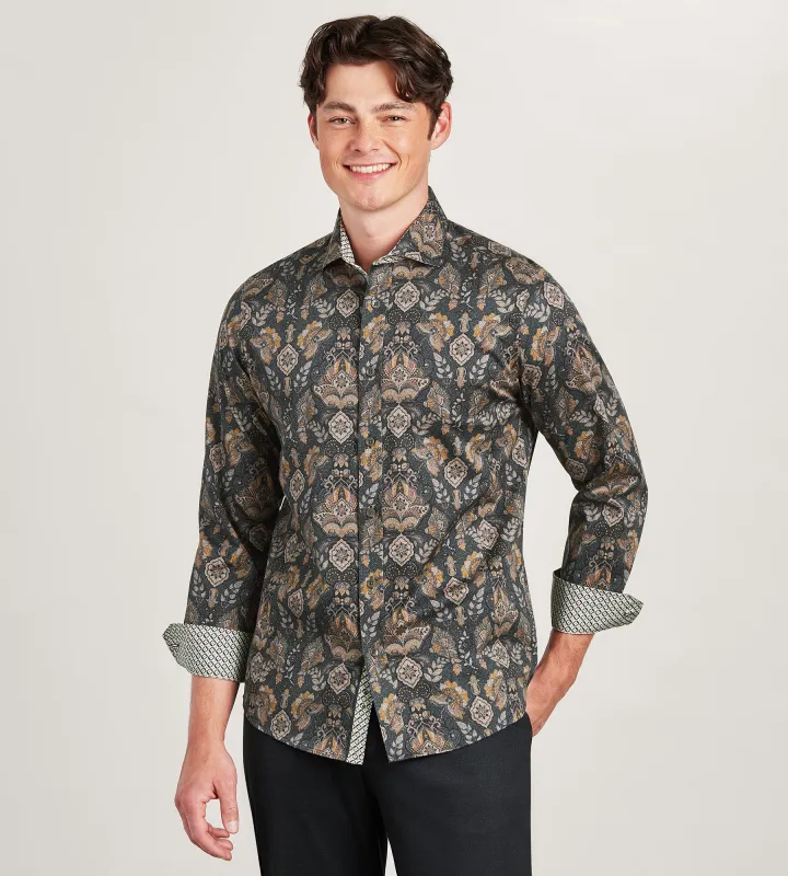 Long Sleeve Floral Print Casual Shirt sold by Tip Top