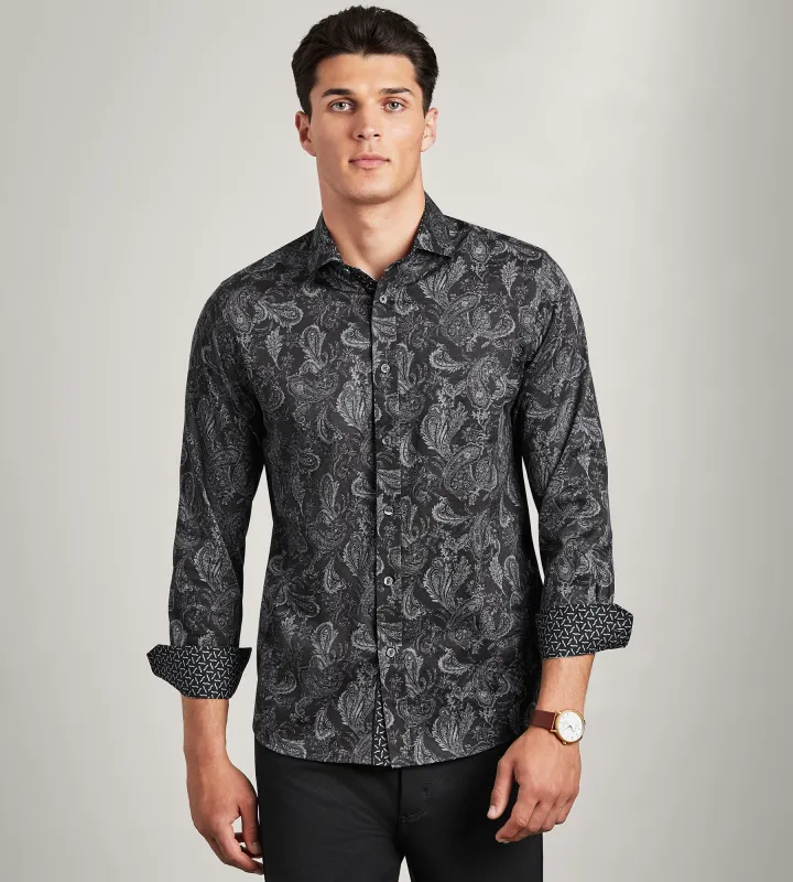 Long Sleeve Paisley Print Casual Shirt sold by Tip Top