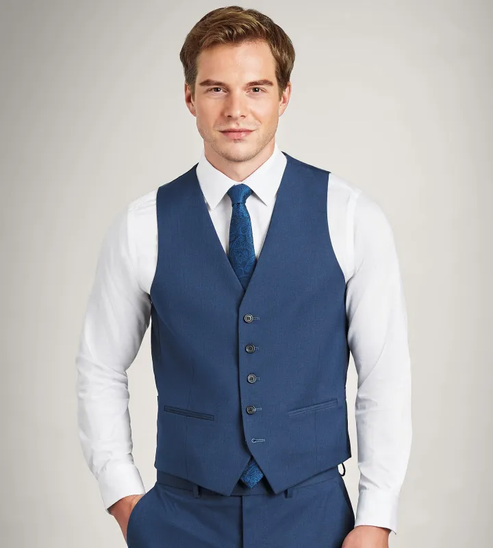Indigo Solid Suit Vest sold by Tip Top