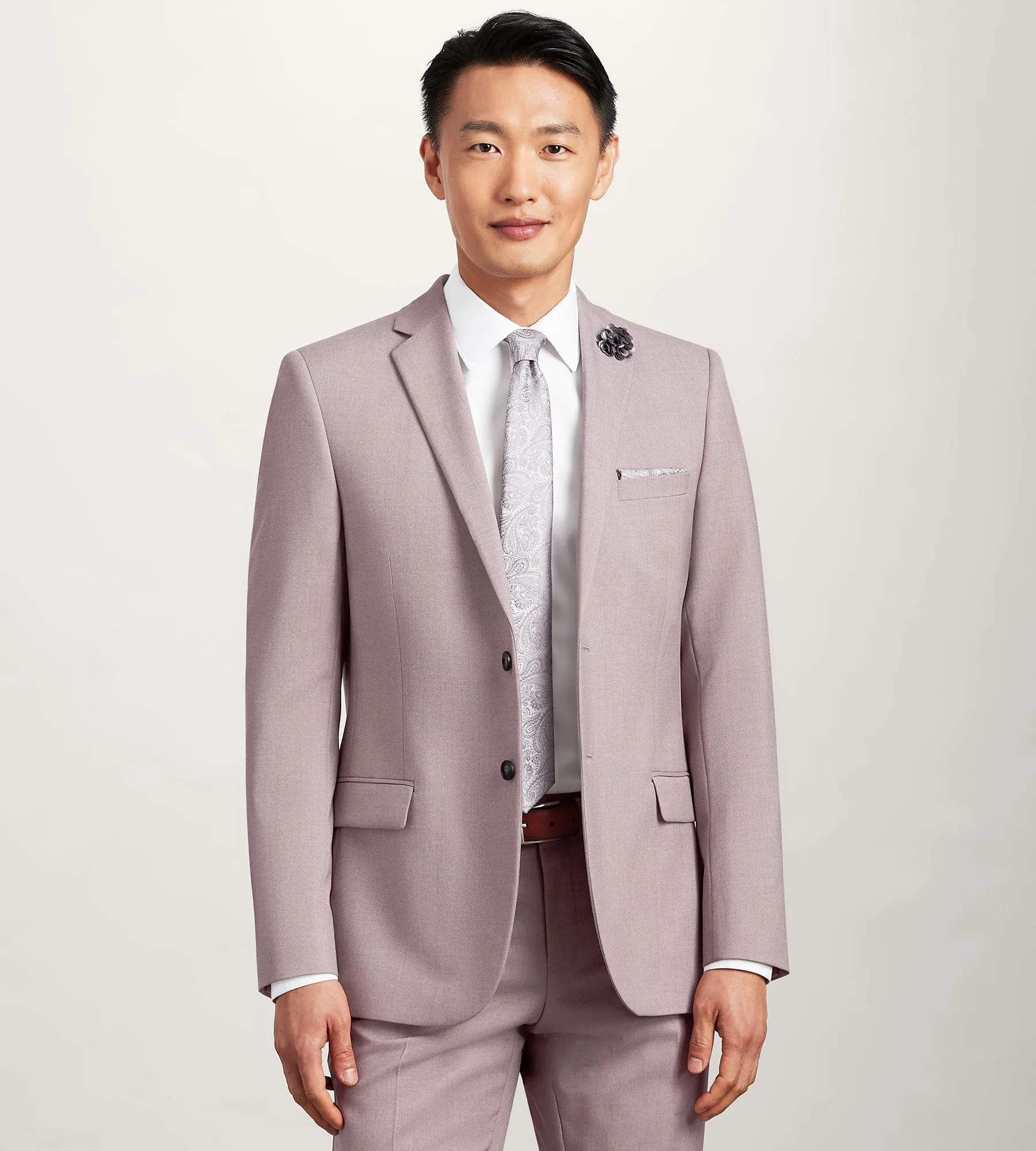Modern Fit Purple Solid Suit sold by Tip Top