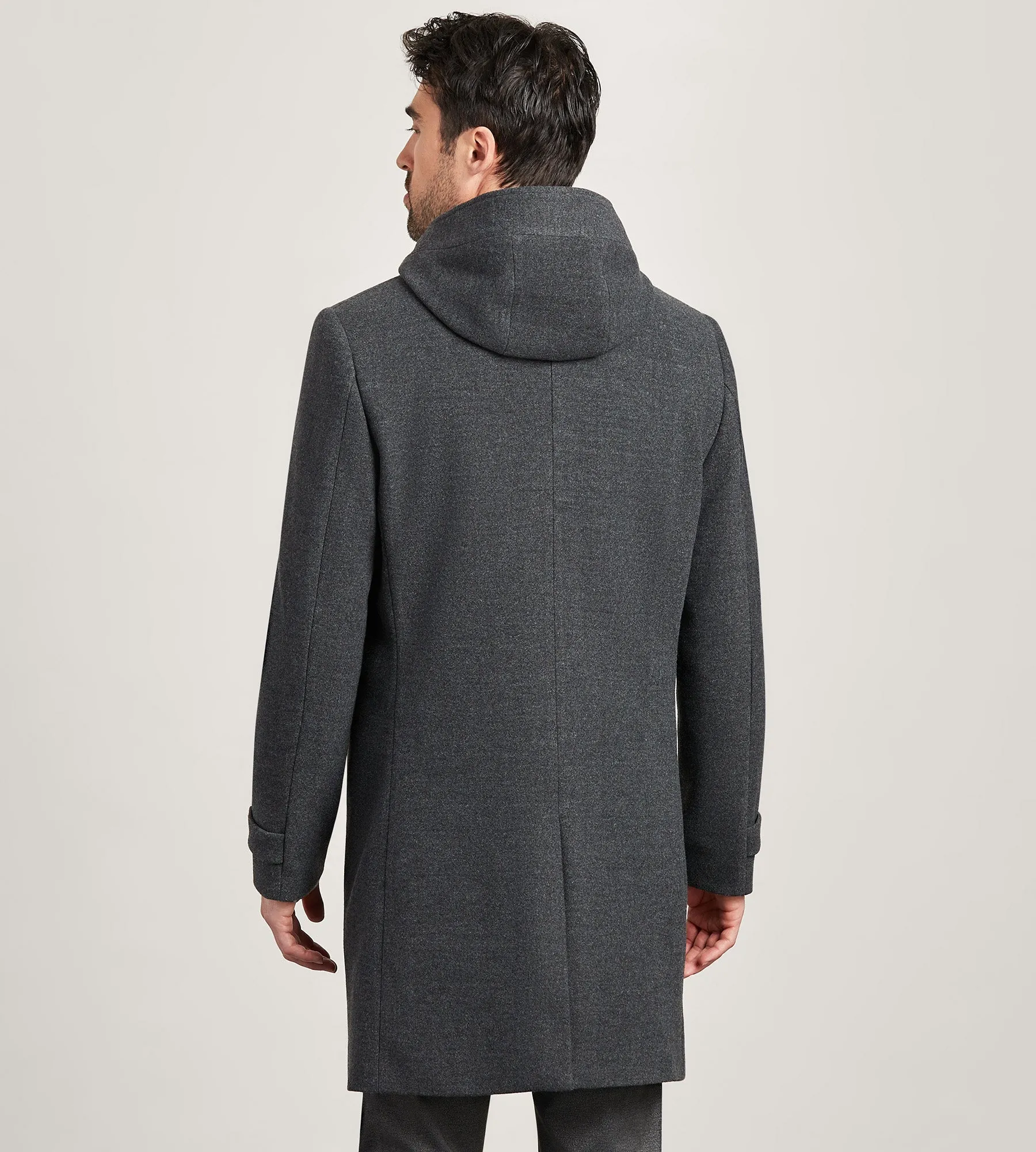 Modern Fit 4-Way Stretch Wool Coat with Removable Hood sold by Tip Top product image thumbnail 4