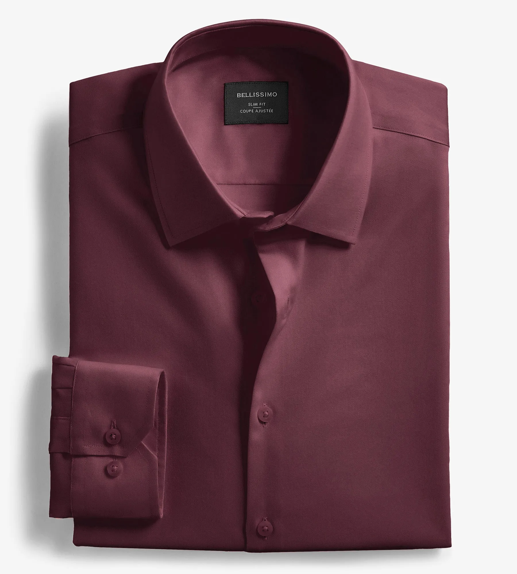 Slim Fit Non- Iron Sateen Dress Shirt sold by Tip Top