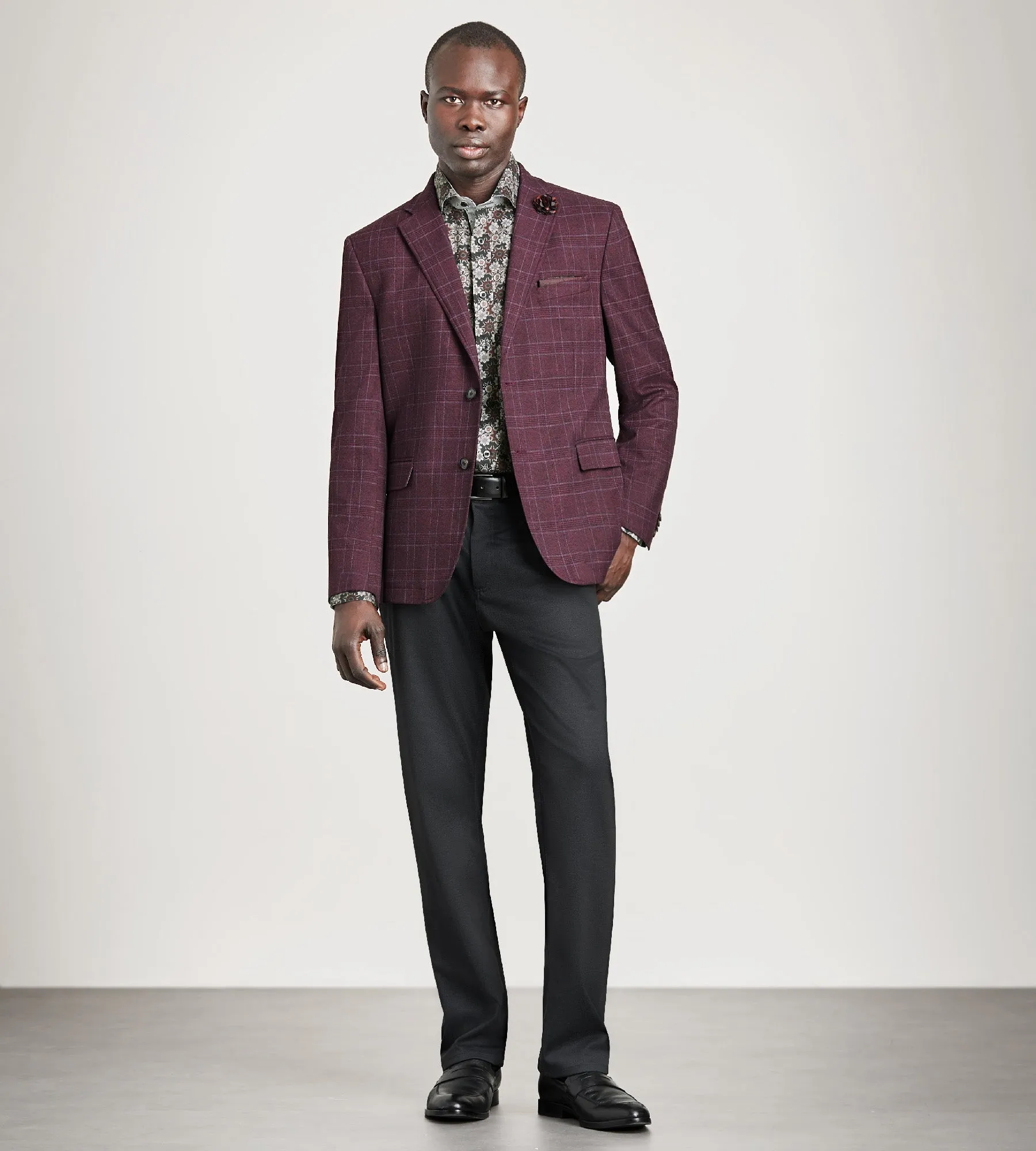 Modern Fit Woven Plaid Sport Jacket sold by Tip Top product image thumbnail 3