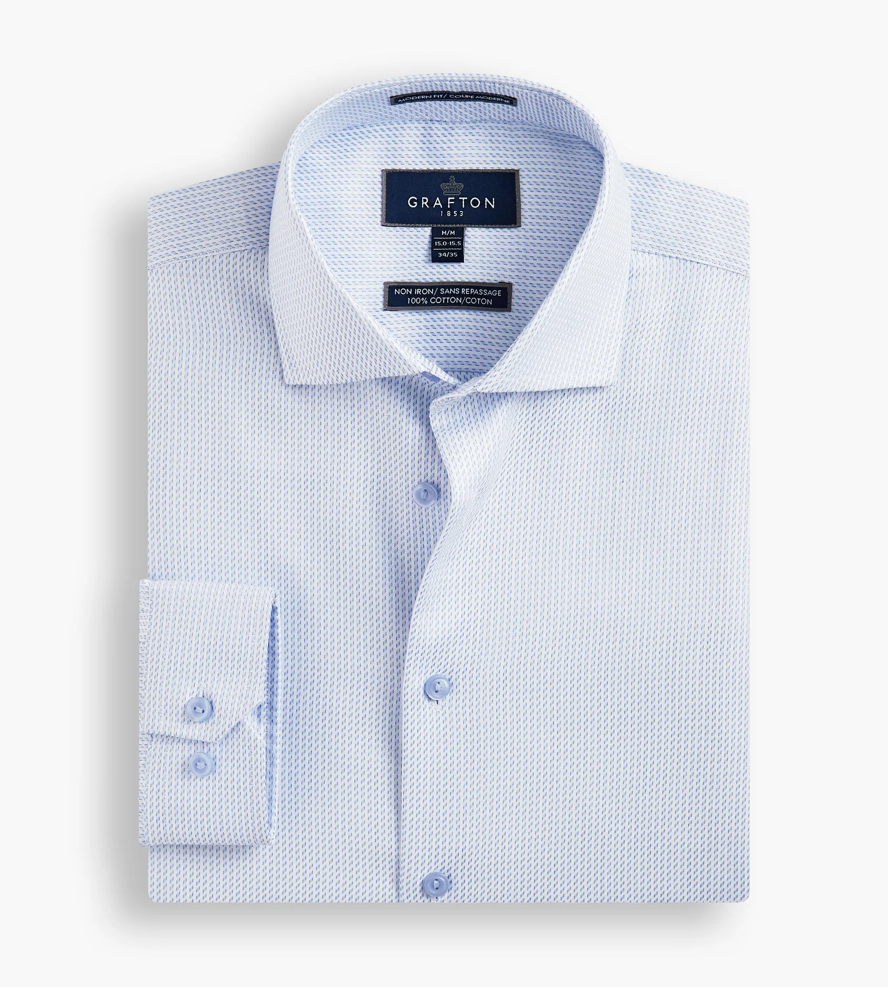Modern Fit Geo Print Non-Iron Dress Shirt sold by Tip Top