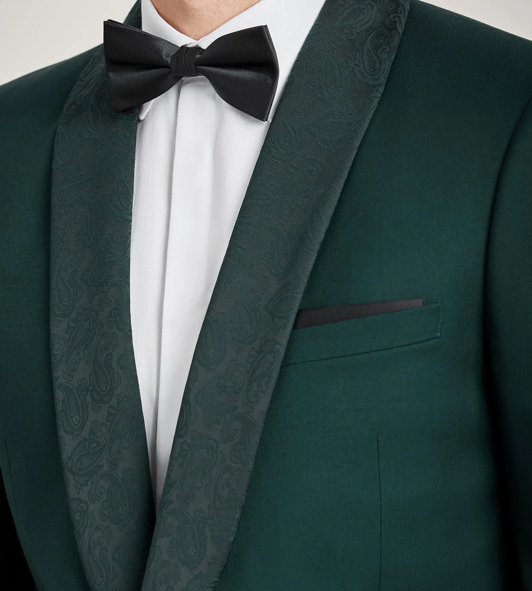 Slim Fit Forest Green Solid Tuxedo Jacket sold by Tip Top product image thumbnail 2