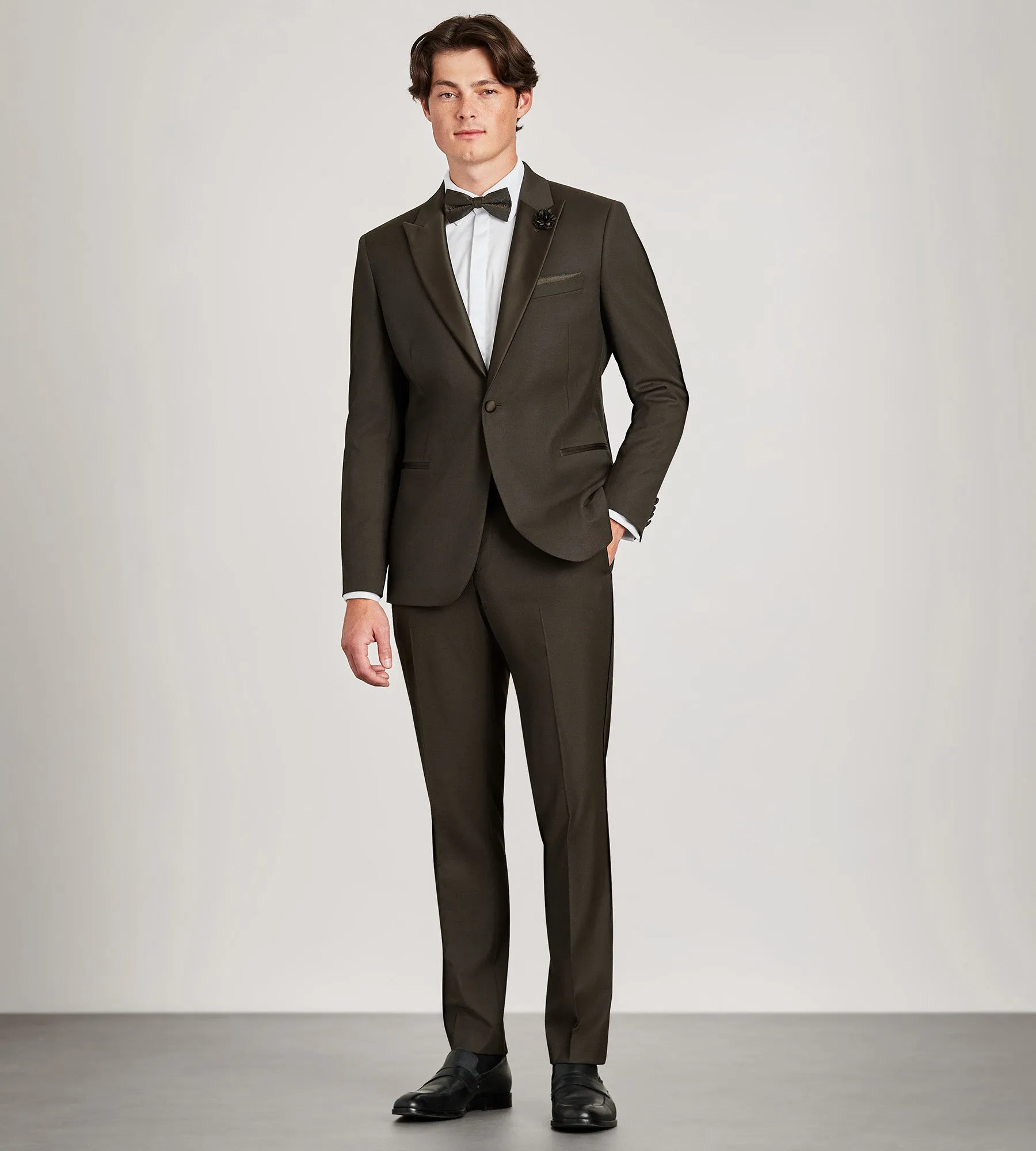 Slim Fit Dark Brown Solid Tuxedo sold by Tip Top product image thumbnail 4