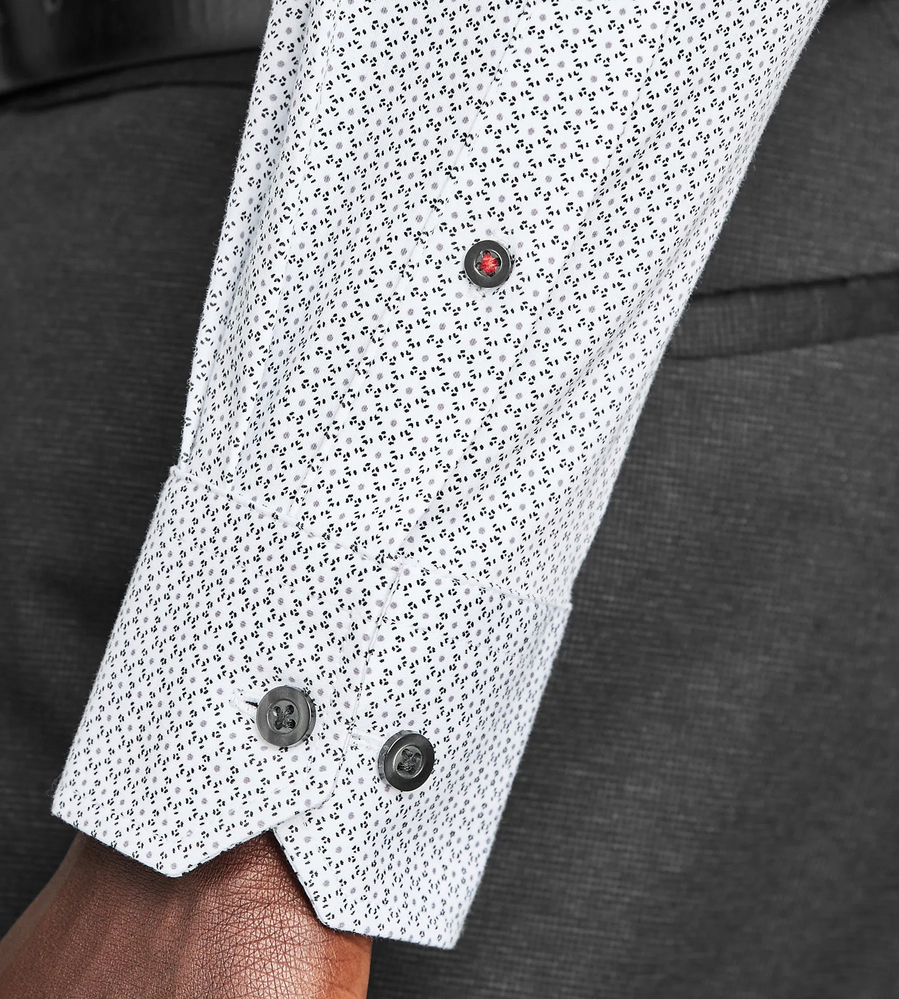 Slim Fit Butterknit Geo Print Dress Shirt sold by Tip Top product image thumbnail 4