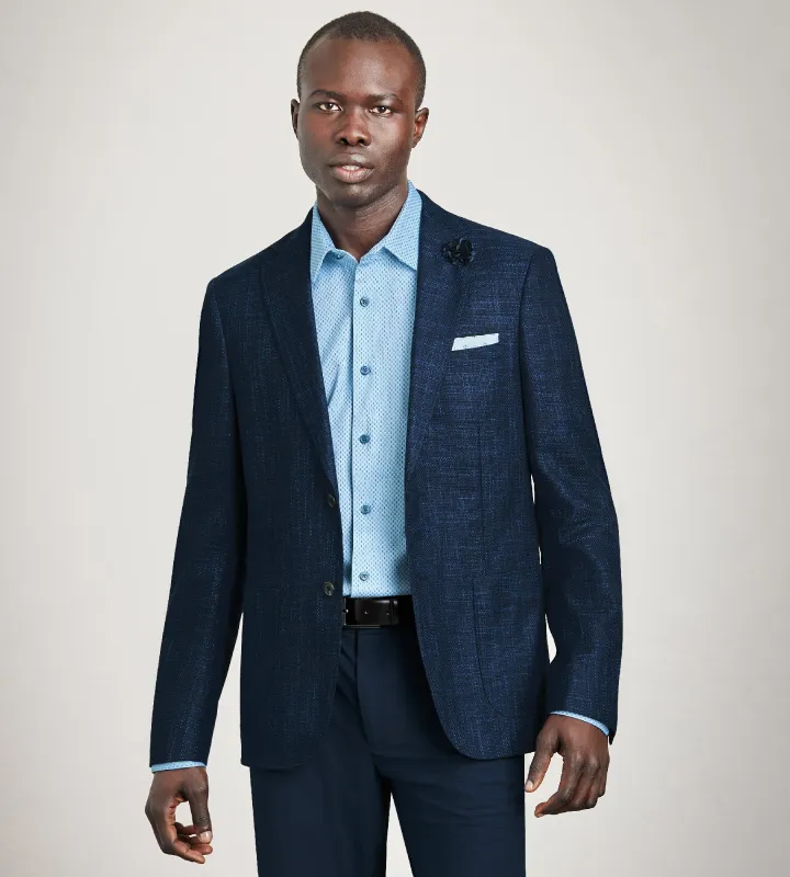 Modern Fit Woven Textured Sport Jacket sold by Tip Top