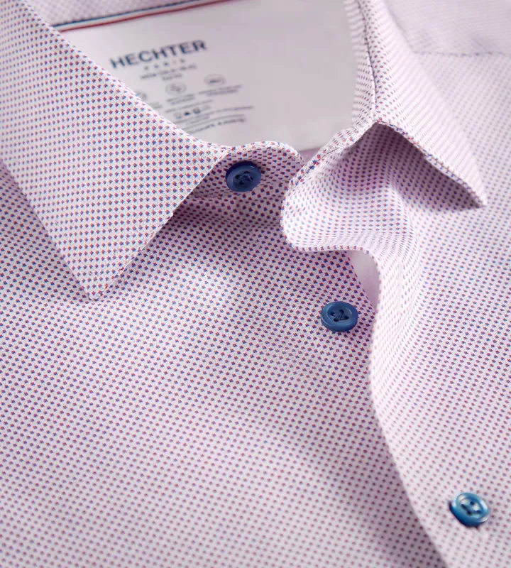 Slim Fit 360° Stretch Knit Non-Iron Soft Touch Geo Print Jersey Dress Shirt sold by Tip Top