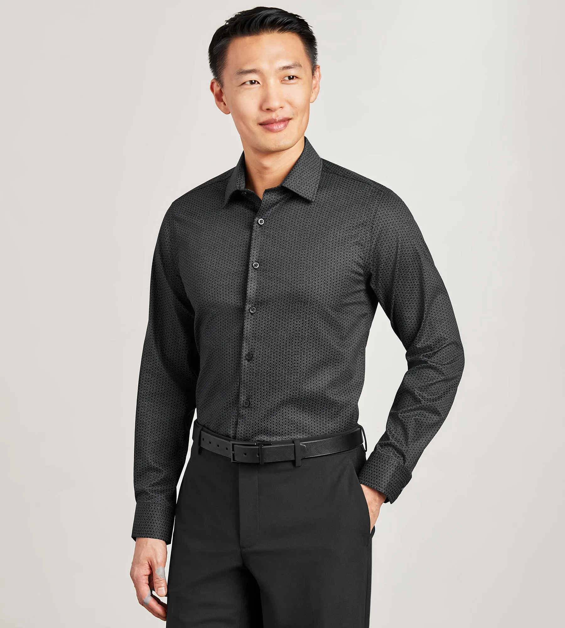 Slim Fit Non- Iron Sateen Dress Shirt sold by Tip Top product image thumbnail 2