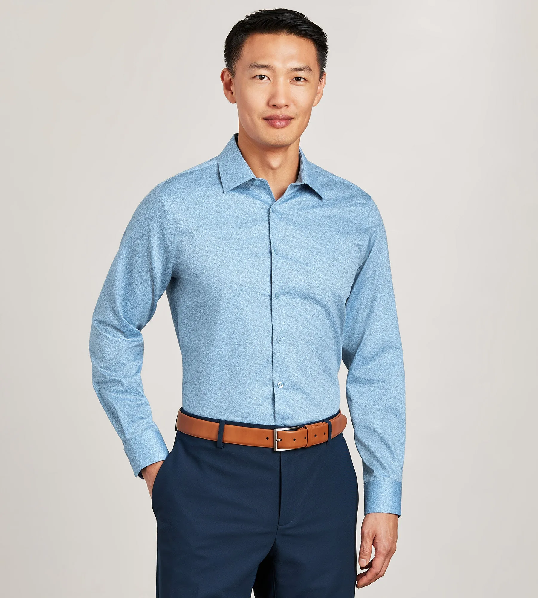 Slim Fit Non- Iron Sateen Dress Shirt sold by Tip Top product image thumbnail 2